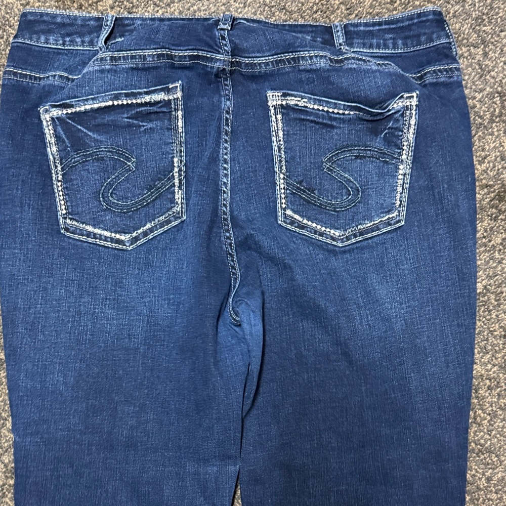 Silver Jeans Avery Slim Boot Women's Dark Blue Jeans 18 18x33 inseam 33 36 - Picture 3 of 9